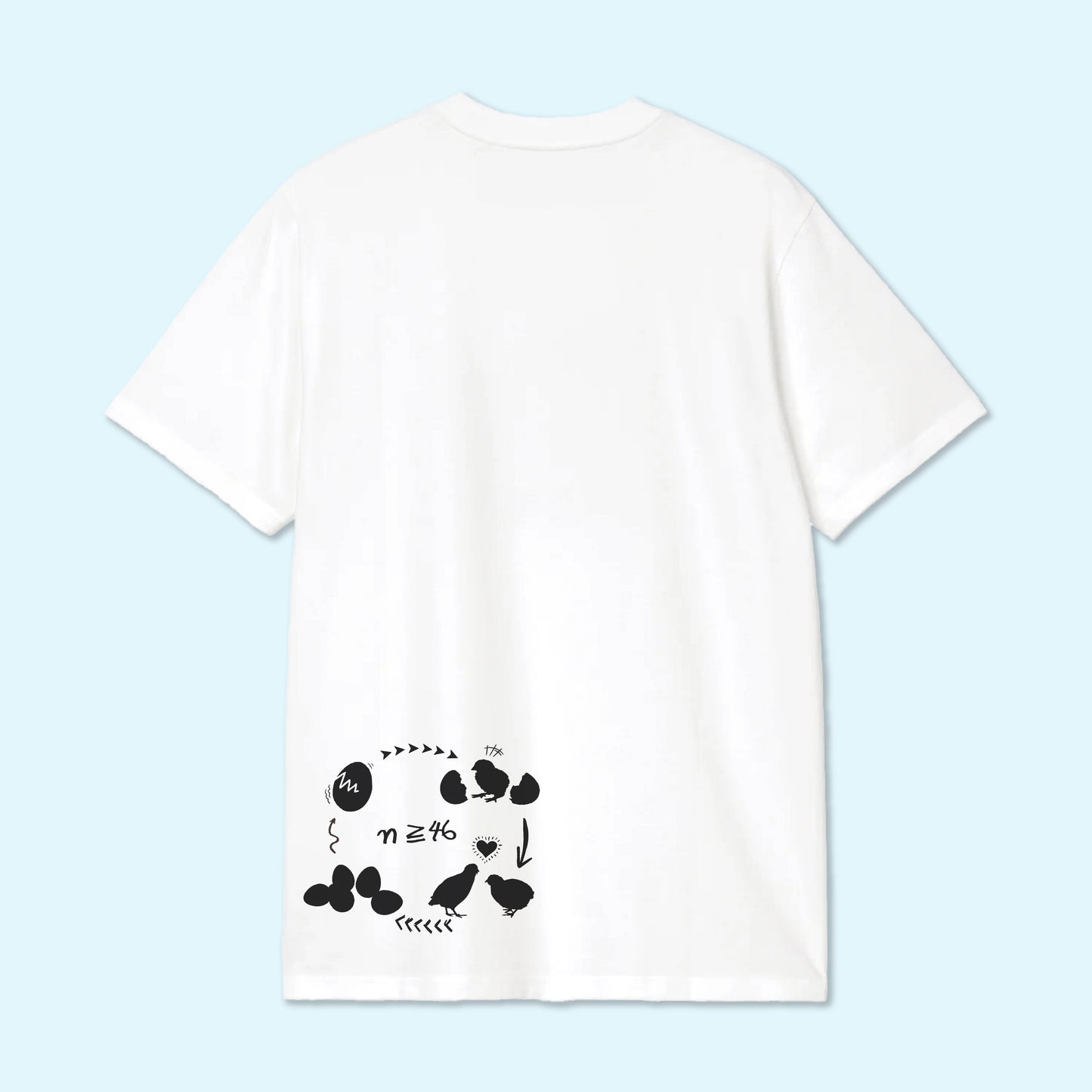 ぴよ刺繍ワッペンTシャツ