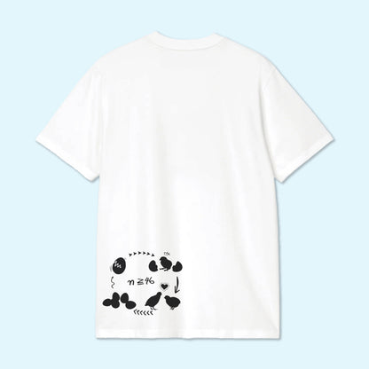 ぴよ刺繍ワッペンTシャツ